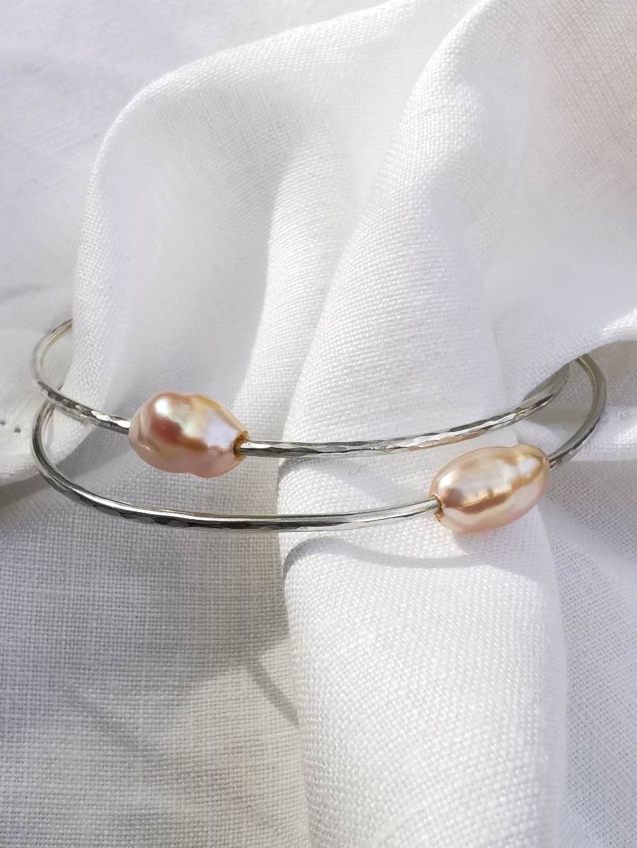 Bracelet martelé perle
